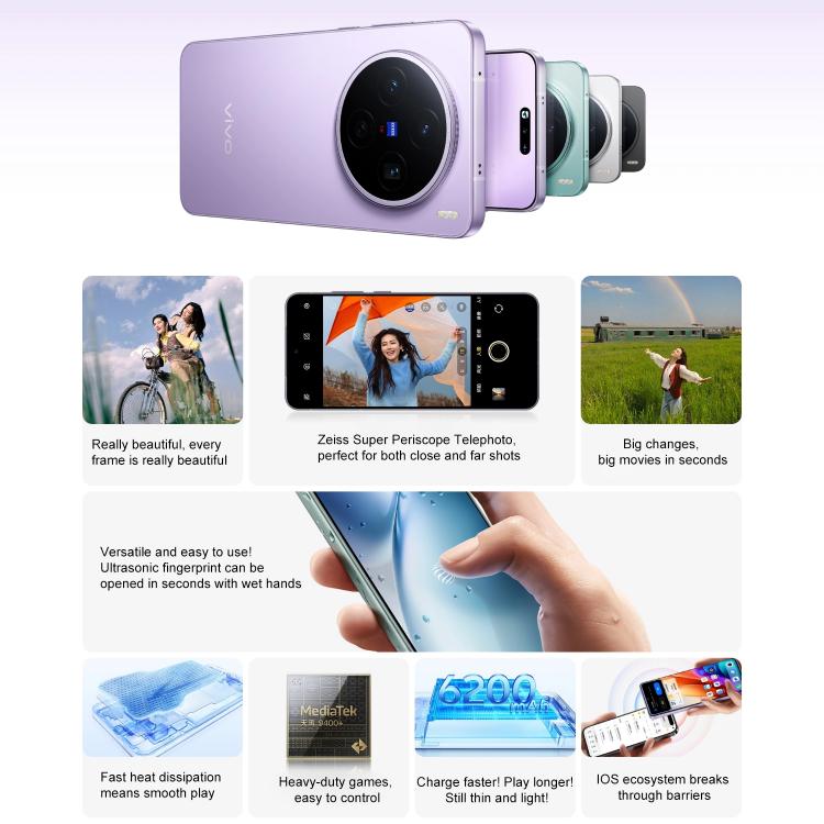 vivo X200s, 16GB+256GB, Face ID / 3D Ultrasonic Fingerprint, 6.67 inch OriginOS 5 / Android 15 Dimensity 9400+ Octa Core, OTG, NFC, Network: 5G, Support Google Play, 16GB+256GB vivo X200s, 16GB+256GB, Face ID / 3D Ultrasonic Fingerprint, 6.67 inch OriginOS 5 / Android 15 Dimensity 9400+ Octa Core, OTG, NFC, Network: 5G, Support Google Play, 16GB+256GB